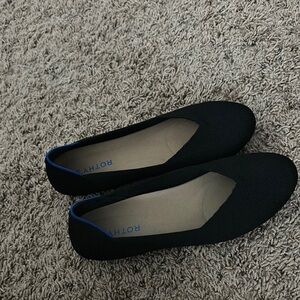 Rothy's Women's Black Knit Slip-On Flats